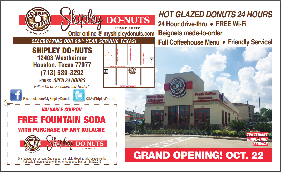 24 Hour Houston Donut Shop Shipley Grand Opening