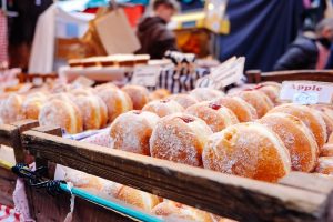 Donuts on a party table